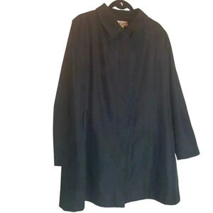 Preston & York Women's Black Coat with Leopard Removable Liner Sz L